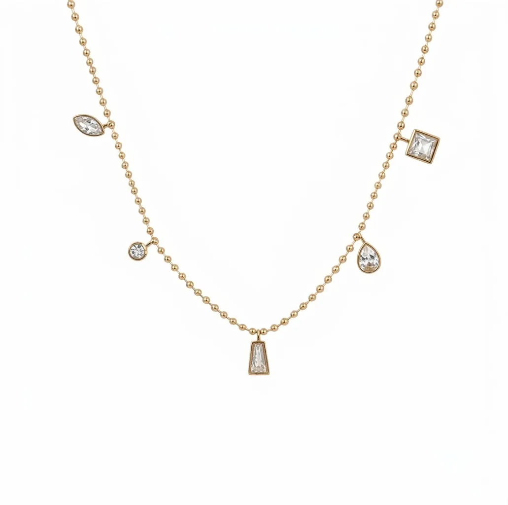 Collares dorados con circonias, foto 2